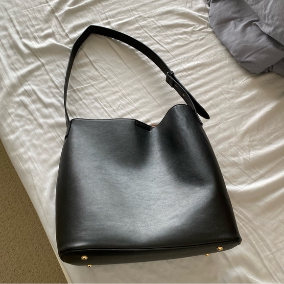 Faux Leather Black Bag - Picture 1 of 12